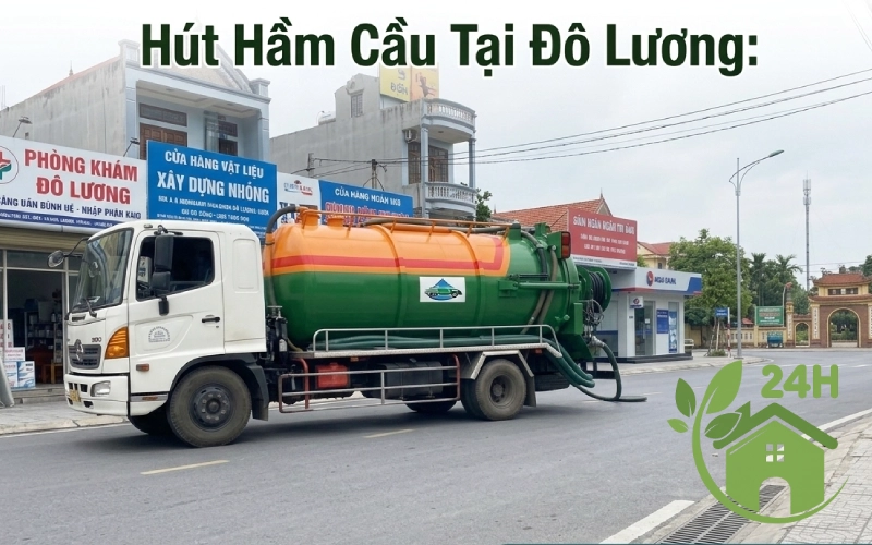 Thi công hút hầm cầu tại Đô Lương bằng xe chuyên dụng