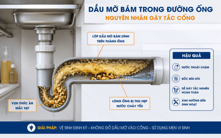 Cách Thông Cống Bị Tắc Mỡ Hiệu Quả Tại Nhà, Dễ Làm Và An Toàn