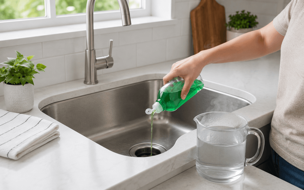 Cách Làm Tan Mỡ Trong Ống Cống Bằng Nước Rửa Chén Và Nước Nóng