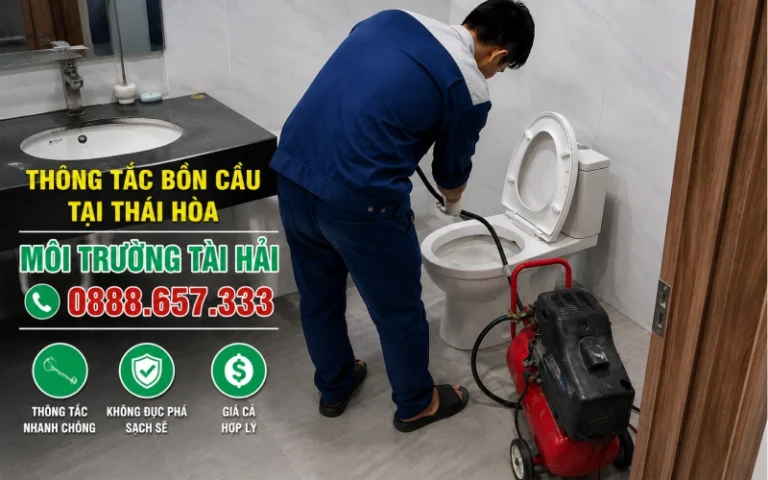 Thông Tắc Bồn Cầu Tại Thái Hòa Uy Tín, Có Mặt Nhanh 24/7
